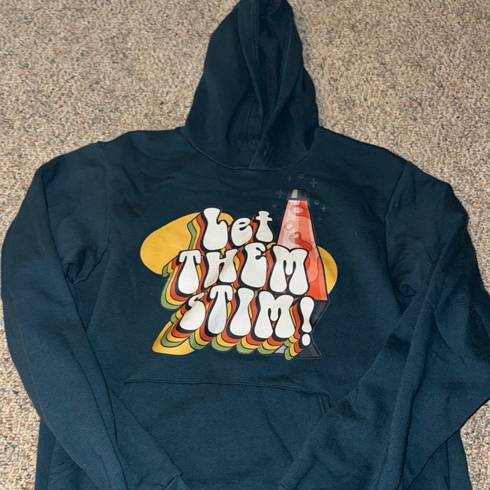 Black Hoodie with Retro Graphic